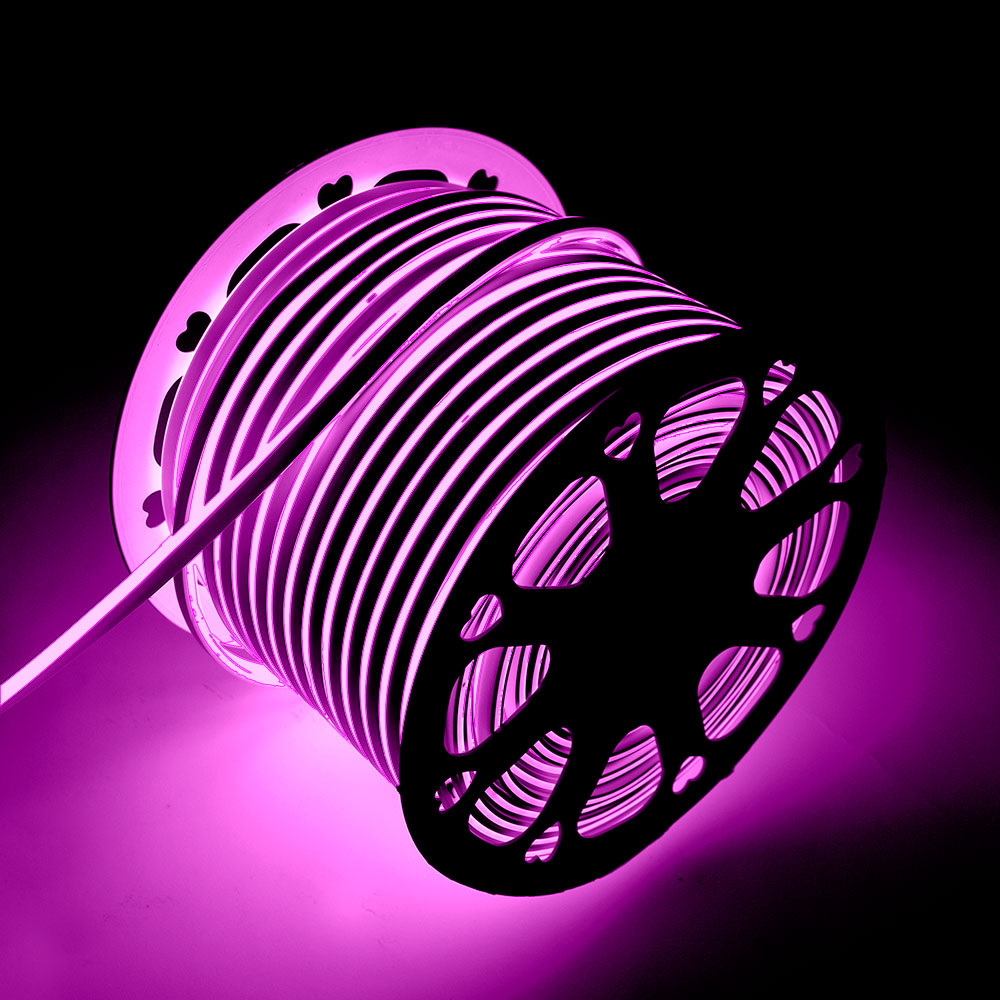 Striscia Led flessibile Neon Flex modellabile 12V 14W/m Bobina 50 metri IP65 Rosa M LEDME - Foto 2