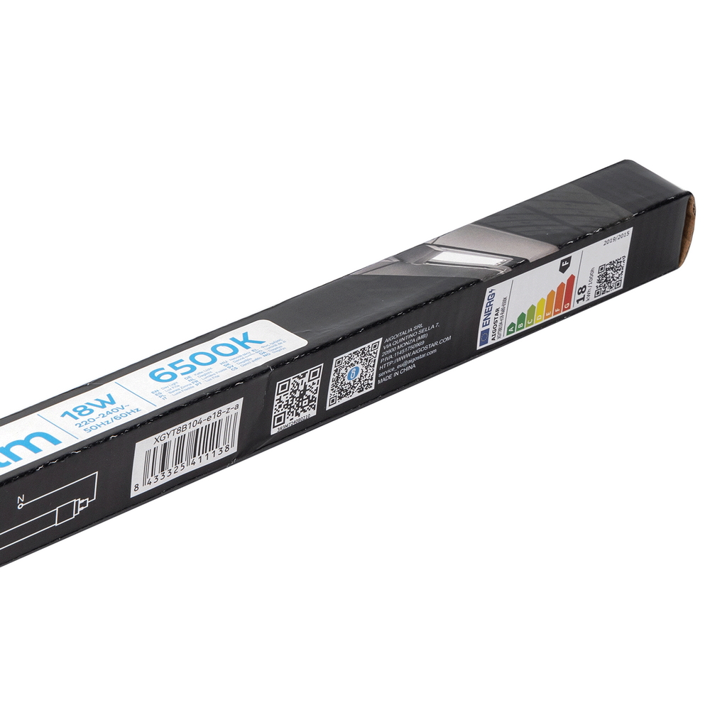Tubo Led G13 T8 120cm 18W in vetro Bianco freddo 6500K Aigostar - Foto 4