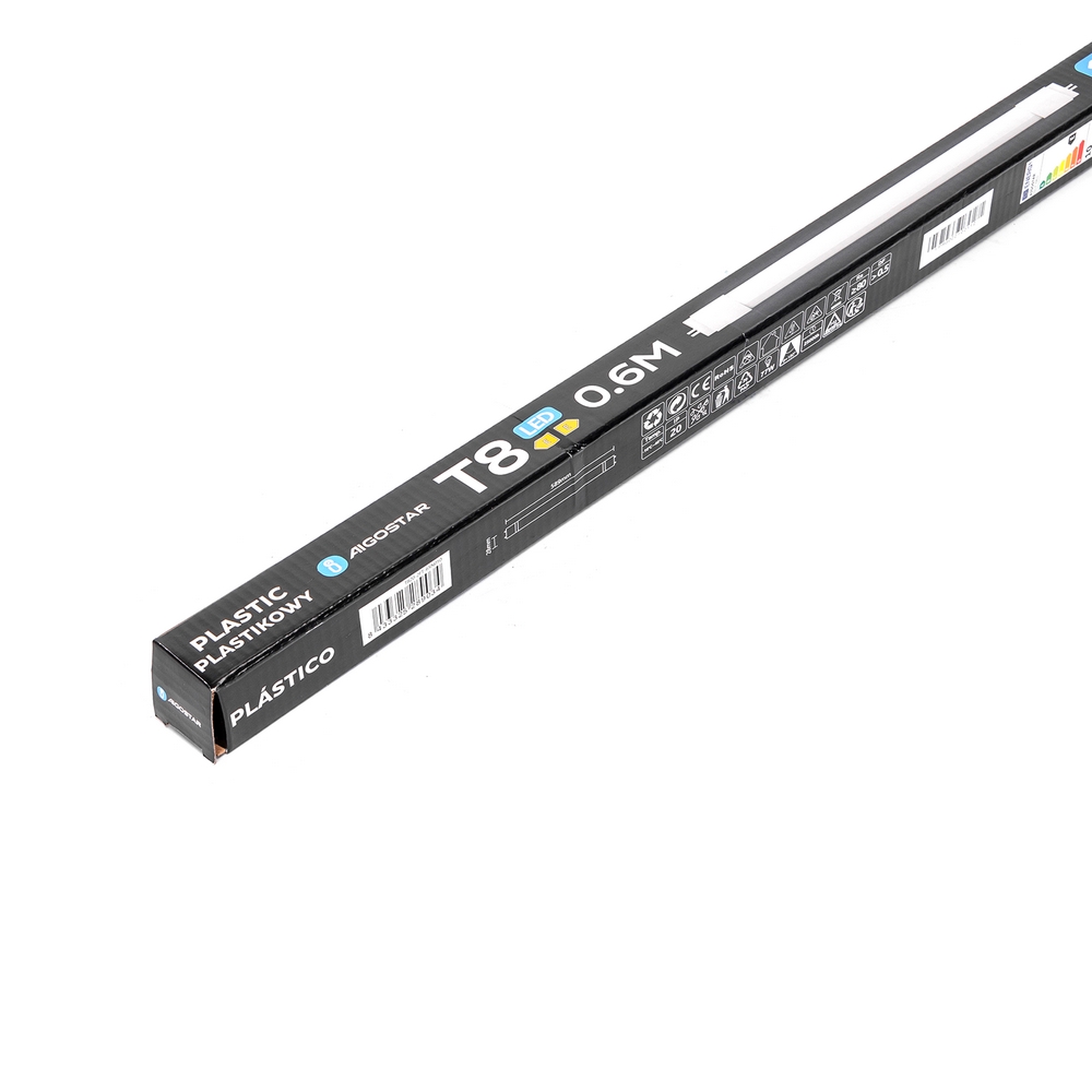 Tubo Led G13 T8 60cm 10W in plastica Bianco freddo 6400K Aigostar - Foto 2