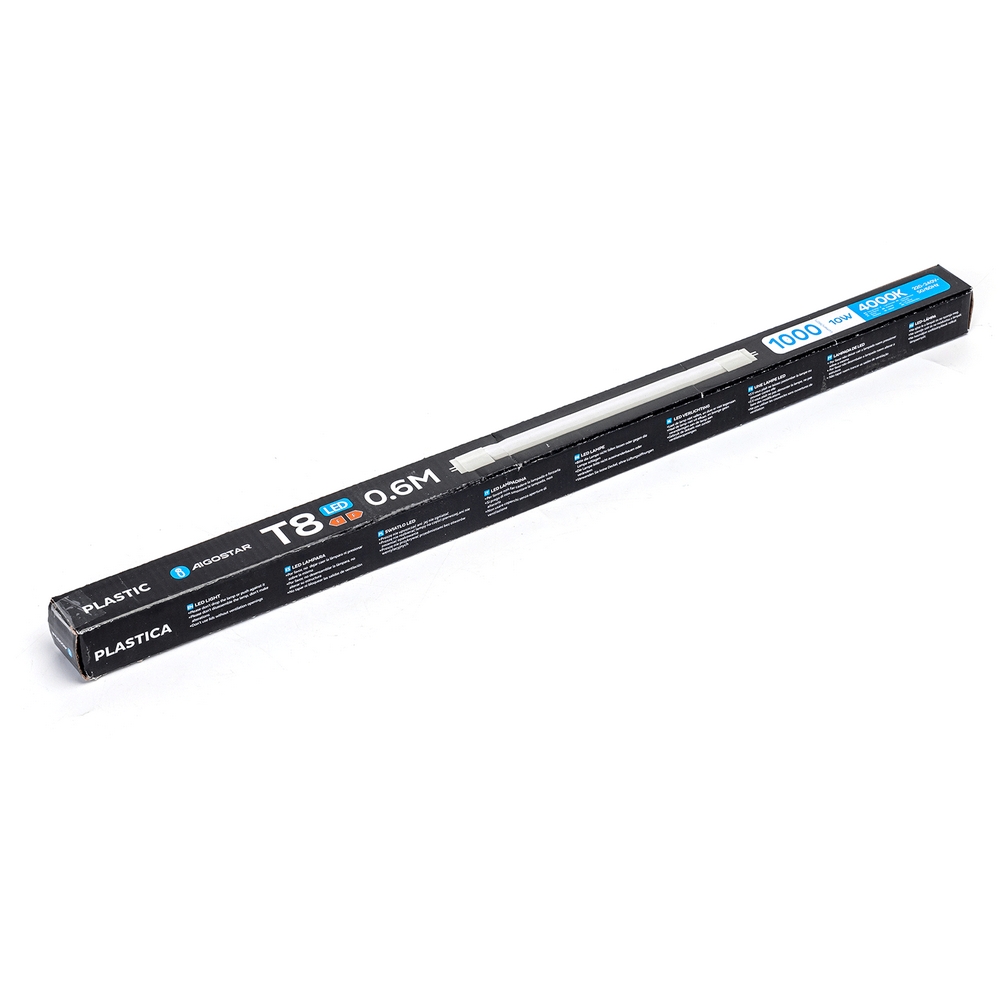 Tubo Led G13 T8 60cm 10W in plastica Bianco neutro 4000K Aigostar - Foto 2