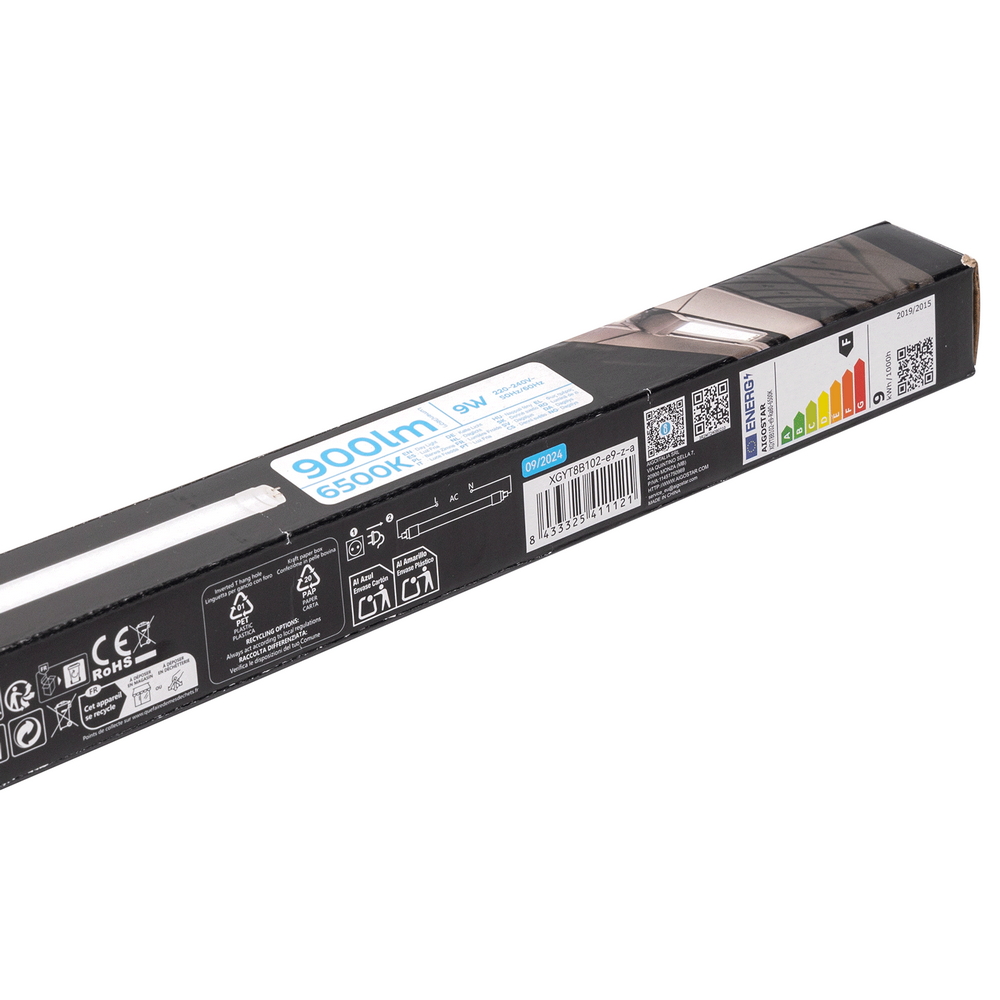 Tubo Led G13 T8 60cm 9W in vetro Bianco freddo 6500K Aigostar - Foto 4