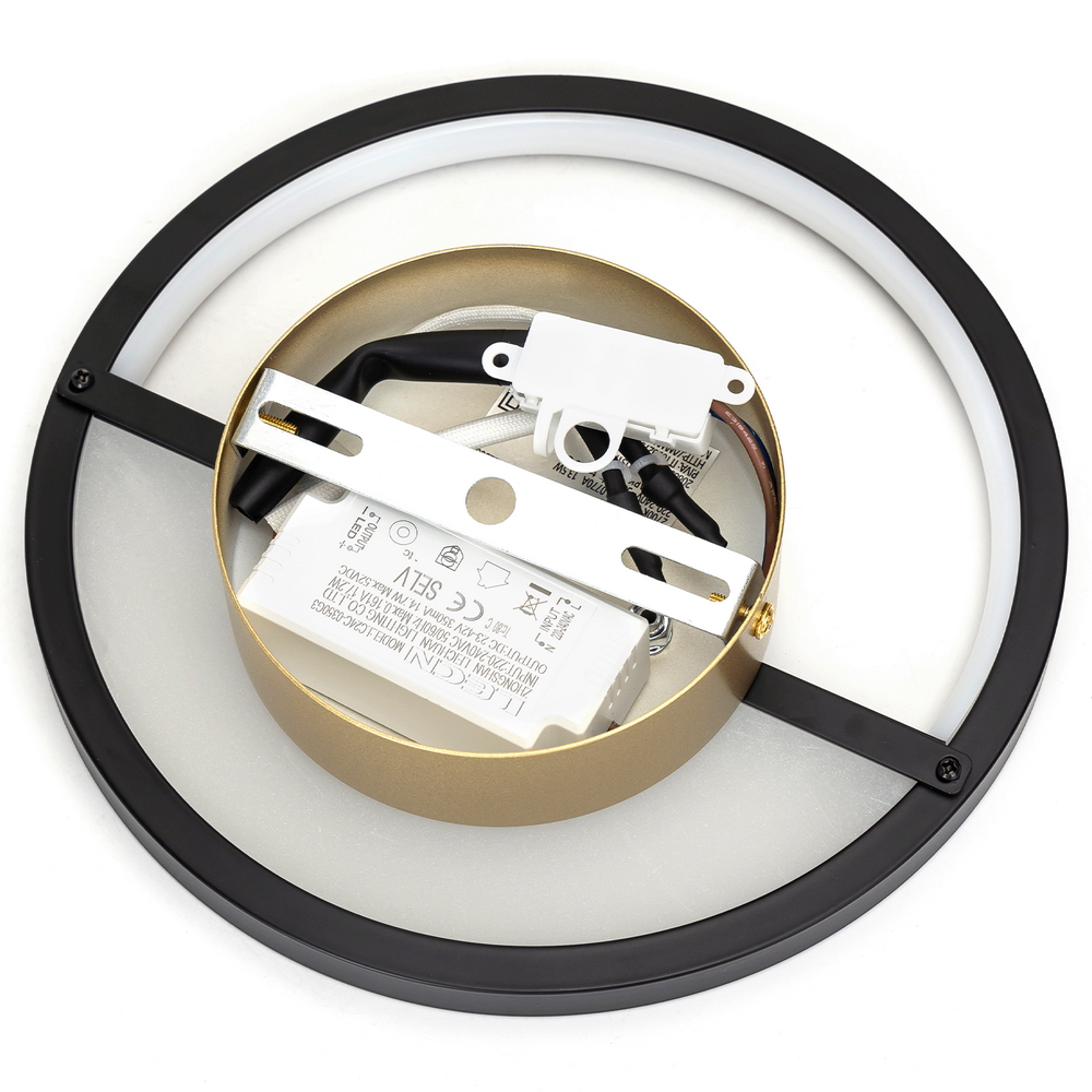 Applique Led da parete Drawn 13,5W Nero IP20 Bianco caldo 2700K Aigostar - Foto 2