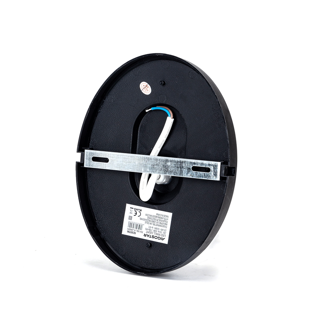 Applique Led da parete slim Eye 24W rotondo Nero IP65 Bianco freddo 6500K Aigostar - Foto 2