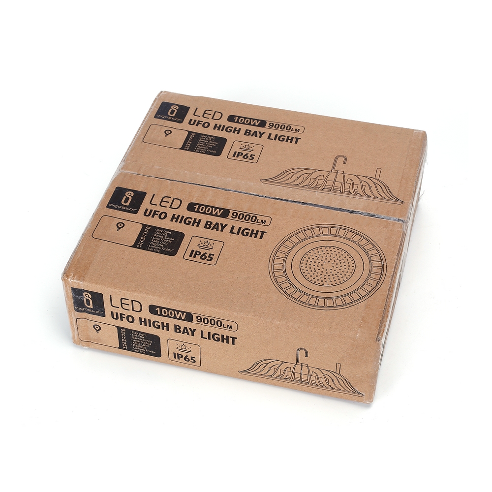 Campana Led industriale UFO Slim 100W Nera IP65 Bianco Neutro 4000K Aigostar - Foto 2