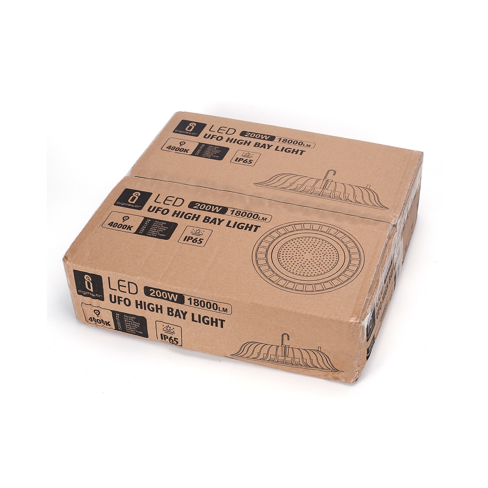 Campana Led industriale UFO Slim 200W Nera IP65 Bianco Neutro 4000K Aigostar - Foto 2