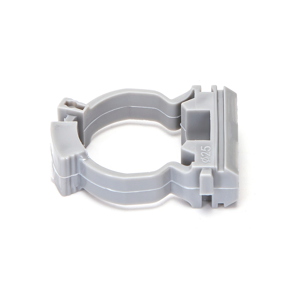 Clips fissatubo a collare per Tubo 25mm grigio 5pz Aigostar - Foto 2