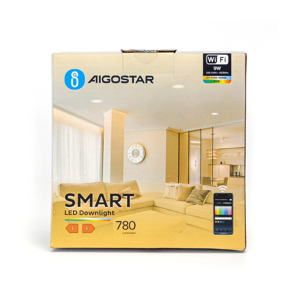 Faretto Led da incasso Smart 9W WiFi RGB CCT luce regolabile e dimmerabile Aigostar - Foto 6