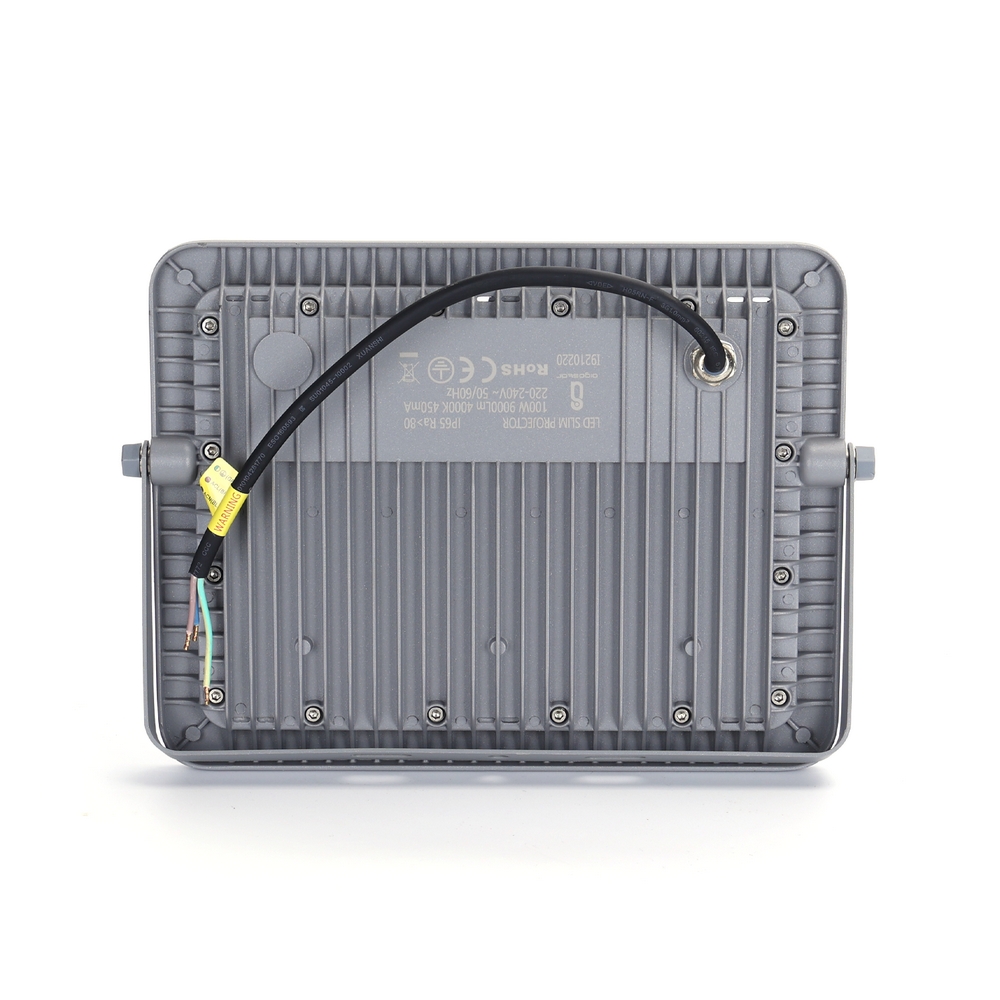 Faro proiettore Led 100W Grigio da esterno IP65 Bianco neutro 4000K Aigostar - Foto 2