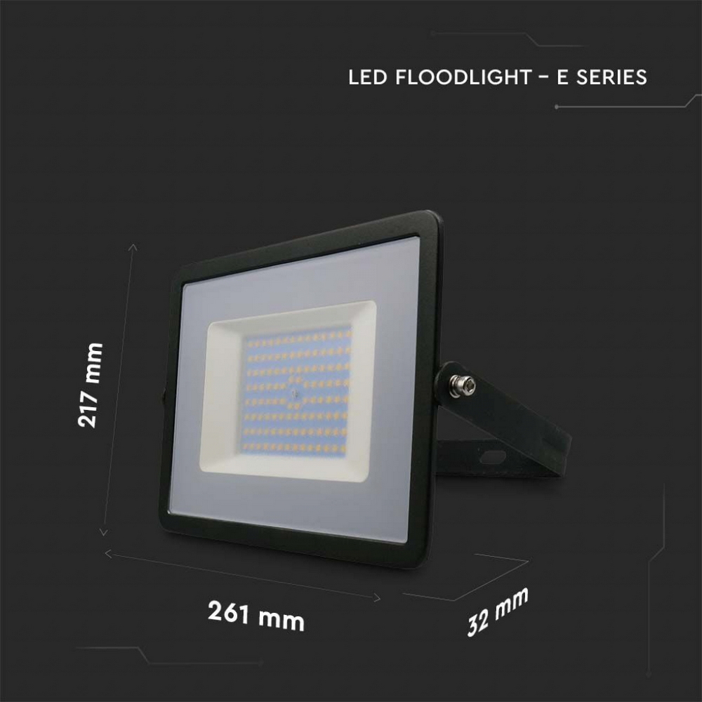 Faro proiettore Led 100W Nero da esterno IP65 Bianco neutro 4000K V-TAC - Foto 1