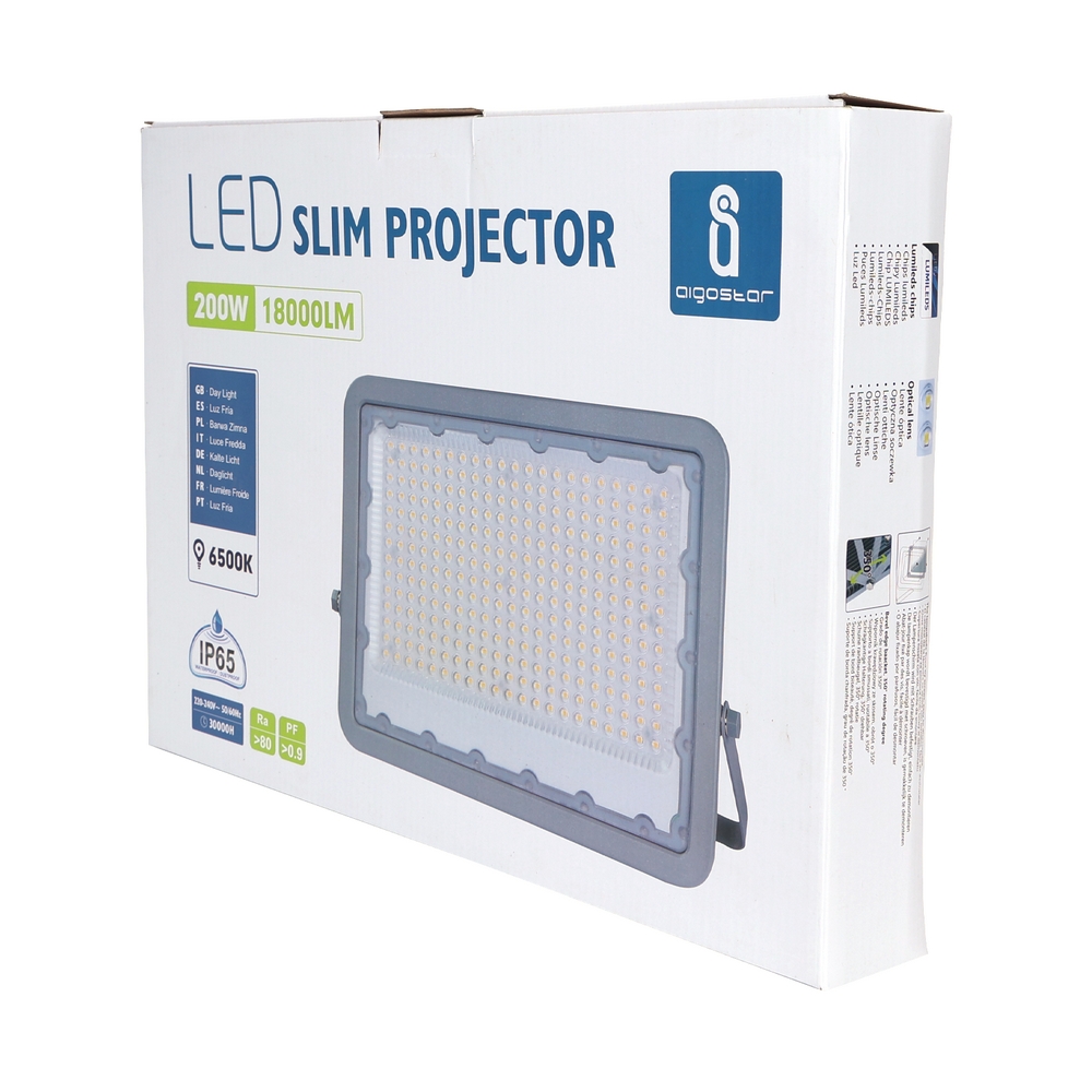 Faro proiettore Led 200W Grigio da esterno IP65 Bianco freddo 6500K Aigostar - Foto 3