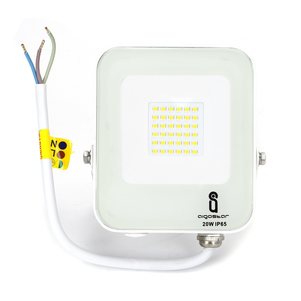 Faro proiettore Led 20W Bianco da esterno IP65 Bianco neutro 4000K Aigostar - Foto 1