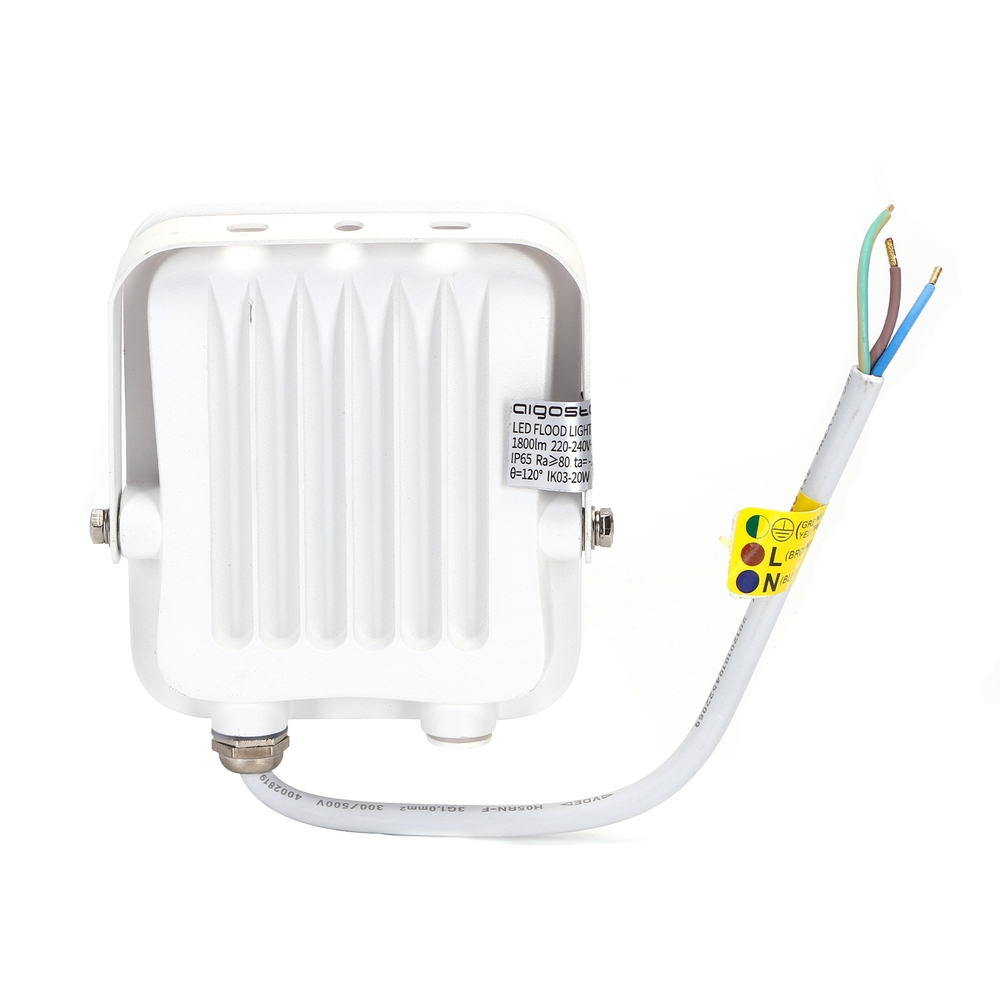 Faro proiettore Led 20W Bianco da esterno IP65 Bianco neutro 4000K Aigostar - Foto 2