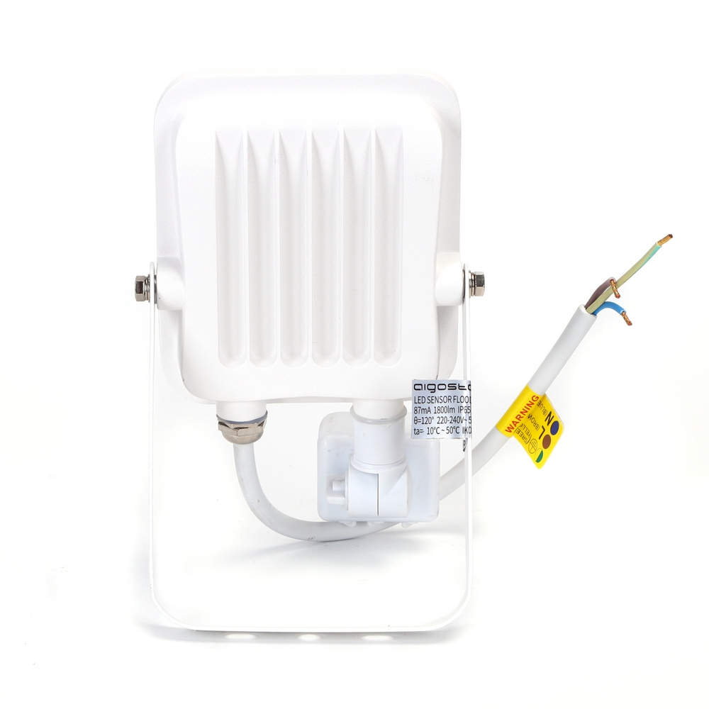 Faro proiettore Led 20W Bianco da esterno IP65 Bianco neutro 4000K con sensore crepuscolare e di movimento Aigostar - Foto 2