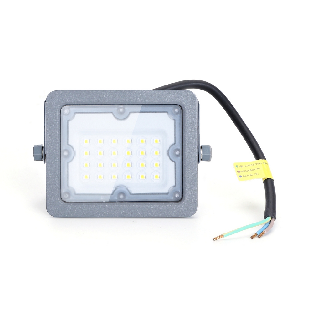 Faro proiettore Led 20W Grigio da esterno IP65 Bianco neutro 4000K Aigostar - Foto 1