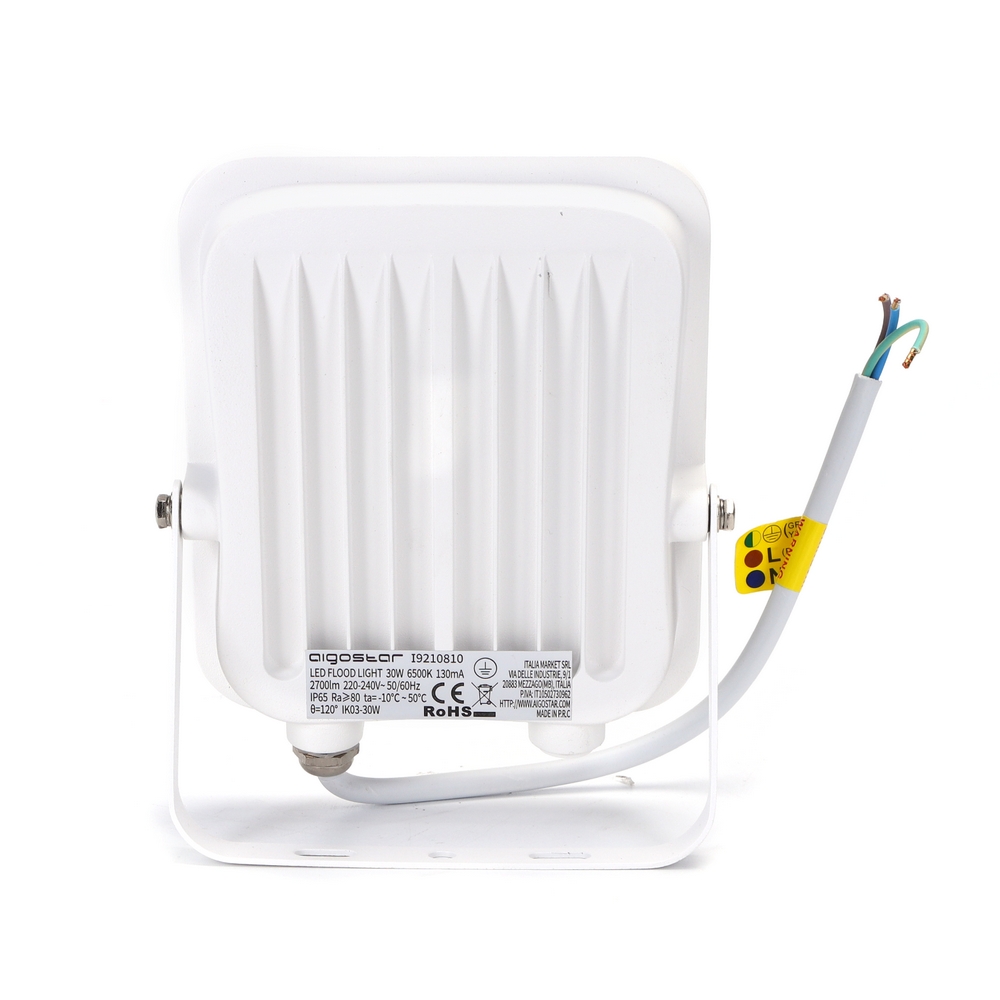 Faro proiettore Led 30W Bianco da esterno IP65 Bianco freddo 6500K Aigostar - Foto 2