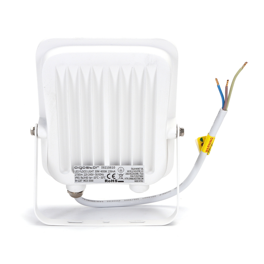 Faro proiettore Led 30W Bianco da esterno IP65 Bianco neutro 4000K Aigostar - Foto 2