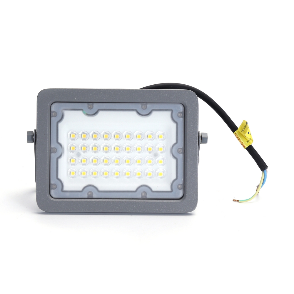 Faro proiettore Led 30W Grigio da esterno IP65 Bianco neutro 4000K Aigostar - Foto 1