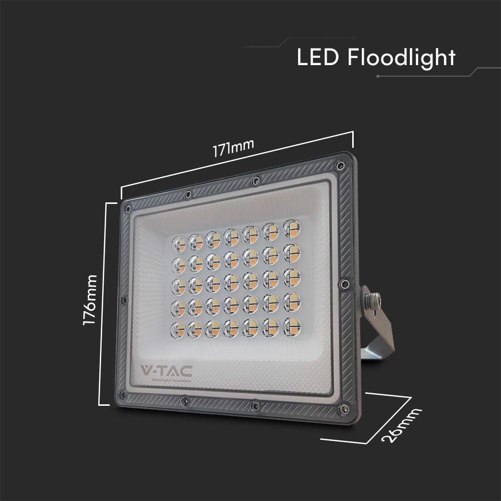 Faro proiettore Led 30W Grigio da esterno IP65 CCT temperatura colore regolabile V-TAC - Foto 2