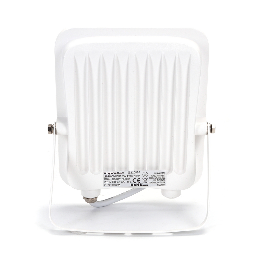 Faro proiettore Led 50W Bianco da esterno IP65 Bianco neutro 4000K Aigostar - Foto 2