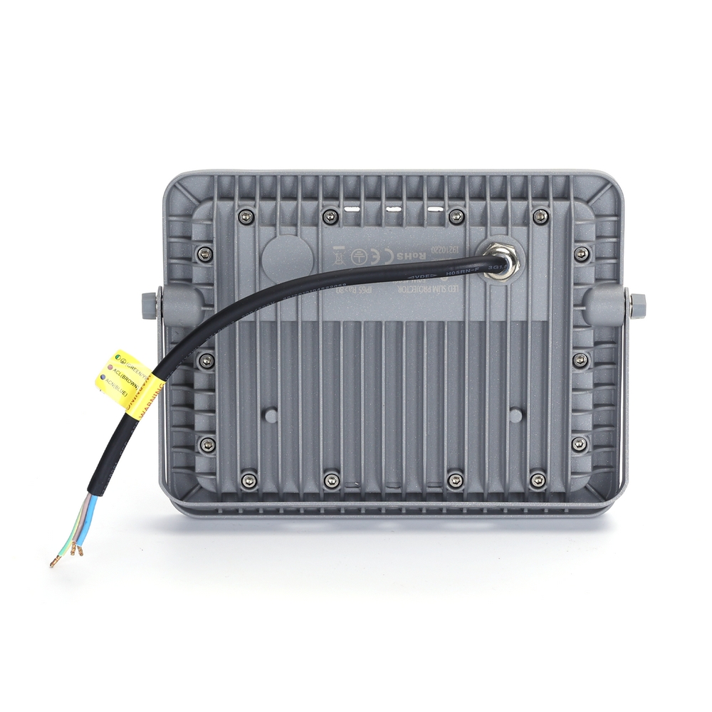 Faro proiettore Led 50W Grigio da esterno IP65 Bianco neutro 4000K Aigostar - Foto 2