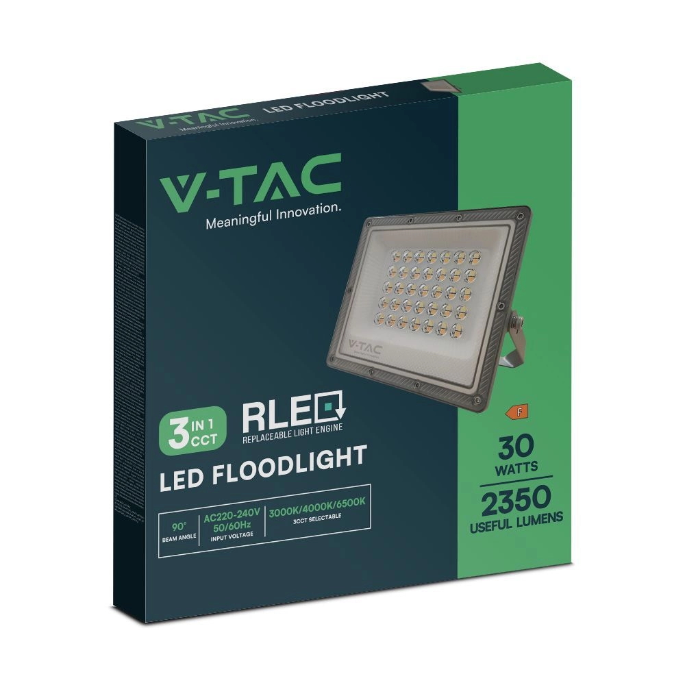 Faro proiettore Led 50W Grigio da esterno IP65 CCT temperatura colore regolabile V-TAC - Foto 7