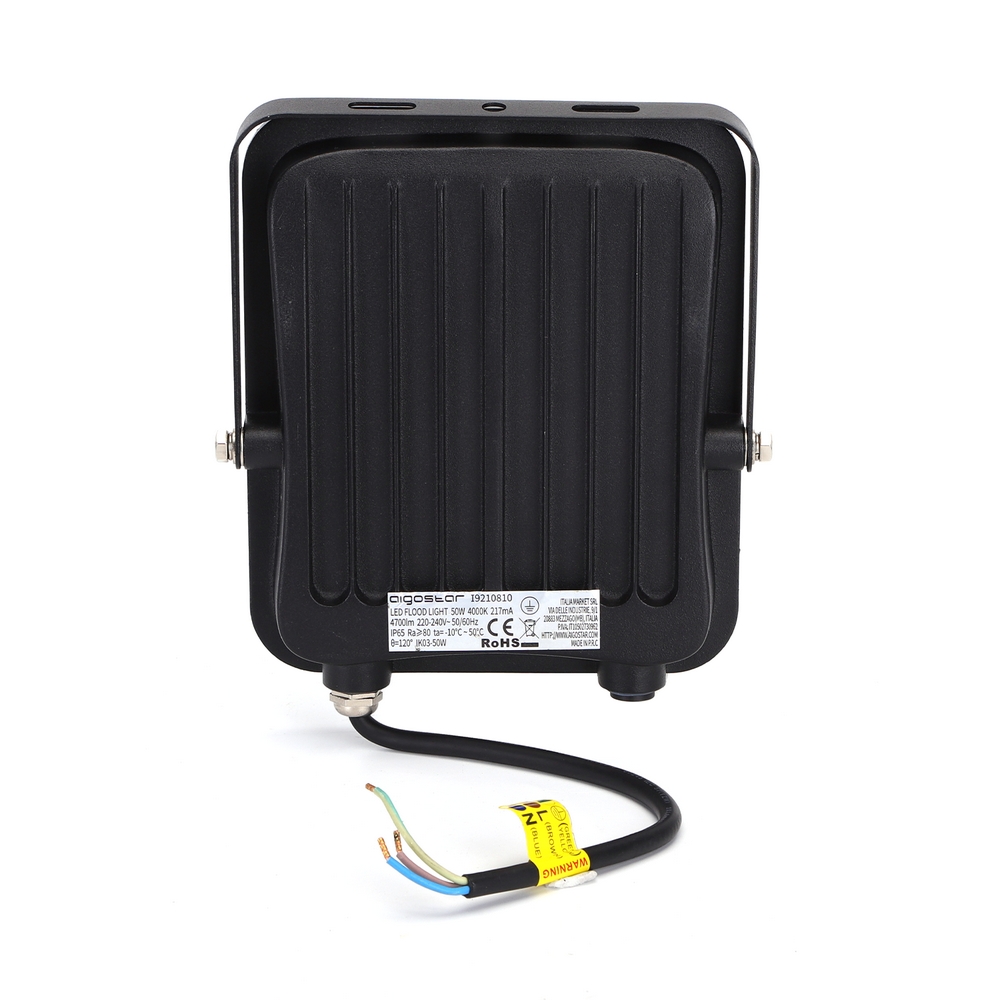 Faro proiettore Led 50W Nero da esterno IP65 Bianco neutro 4000K Aigostar - Foto 2