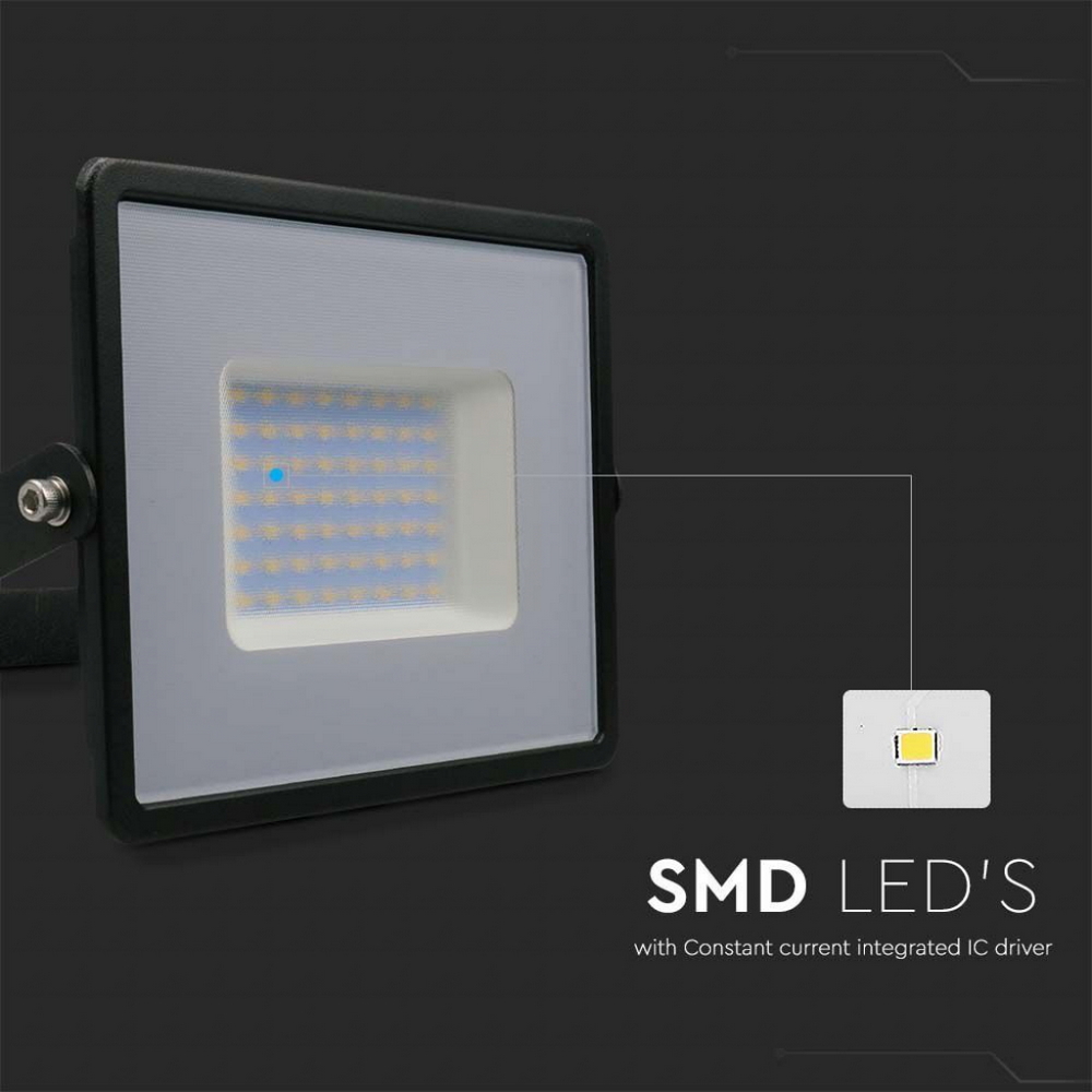 Faro proiettore Led 50W Nero da esterno IP65 Bianco neutro 4000K V-TAC - Foto 2