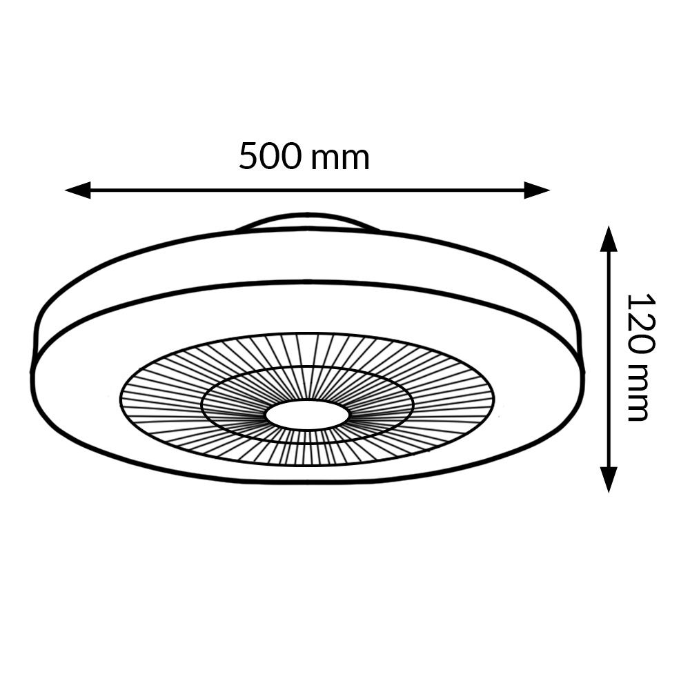 Lampadario Ventilatore da soffitto Colours 36W illuminazione Led CCT+RGB regolabile con telecomando M LEDME - Foto 1