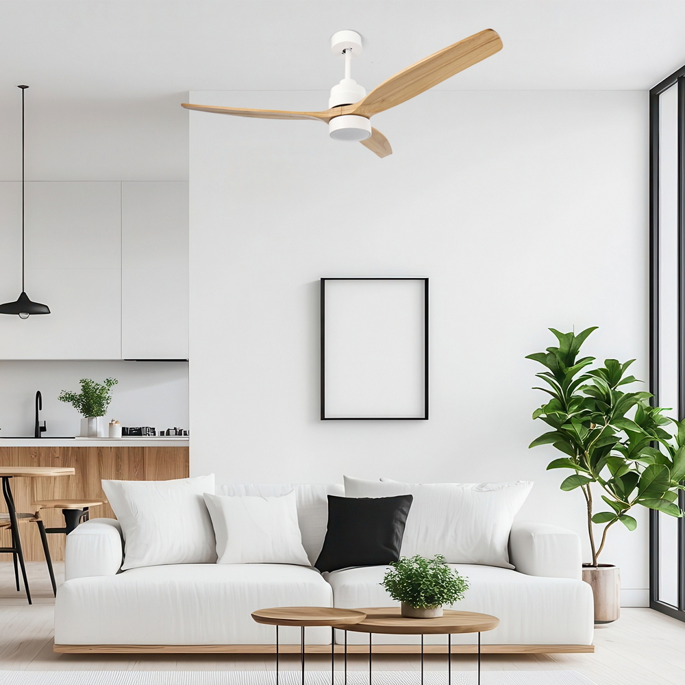 Lampadario Ventilatore da soffitto White Crazy 18W illuminazione Led CCT regolabile con telecomando M LEDME - Foto 2