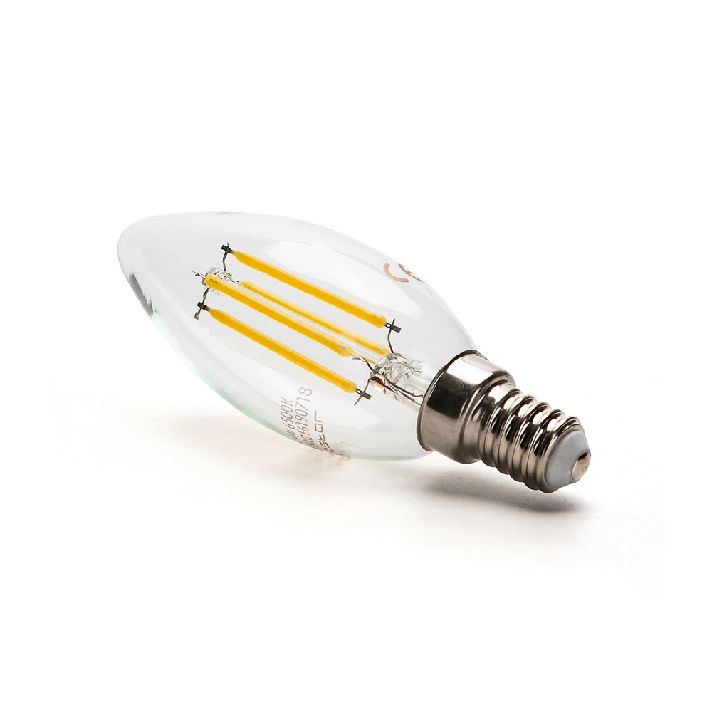 Lampadina Led a Filamento E14 C35 a candela 4W Bianco caldo 2700K Neos - Foto 1