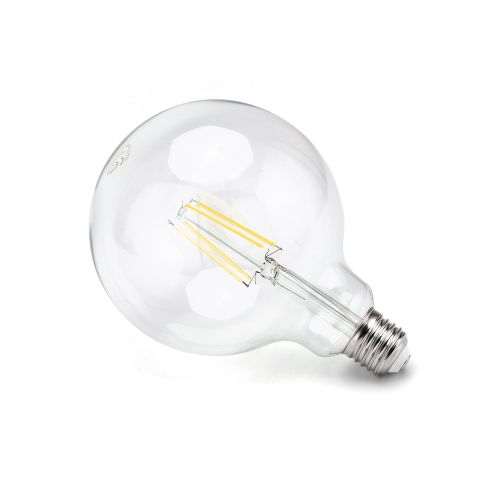 Lampadina Led a Filamento E27 G125 a globo 8W Bianco neutro 4000K Neos - Foto 1