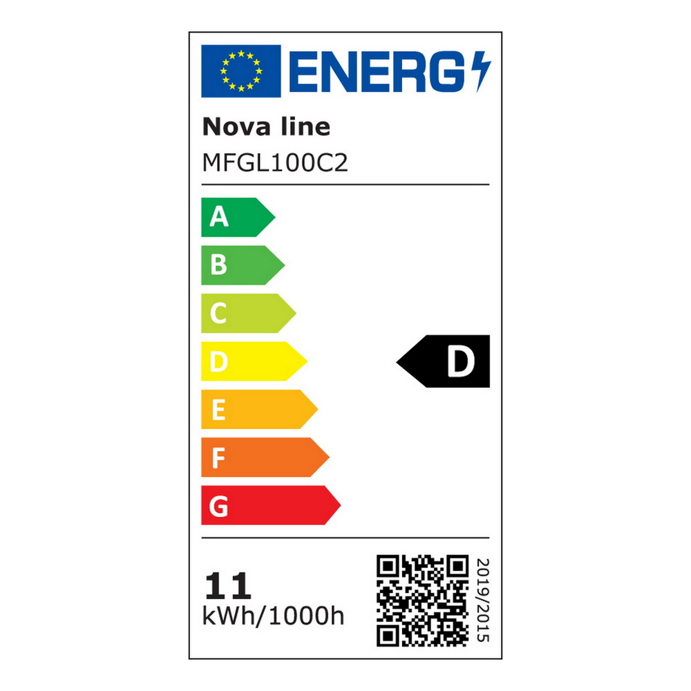 Lampadina Led Opaca a Filamento E27 G125 a globo 11W Bianco caldo 2700K Novaline - Foto 1