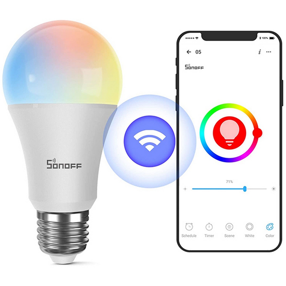 Lampadina Led Smart SONOFF B05-B-A60 E27 9W WiFi RGB Dimmerabile - Foto 1
