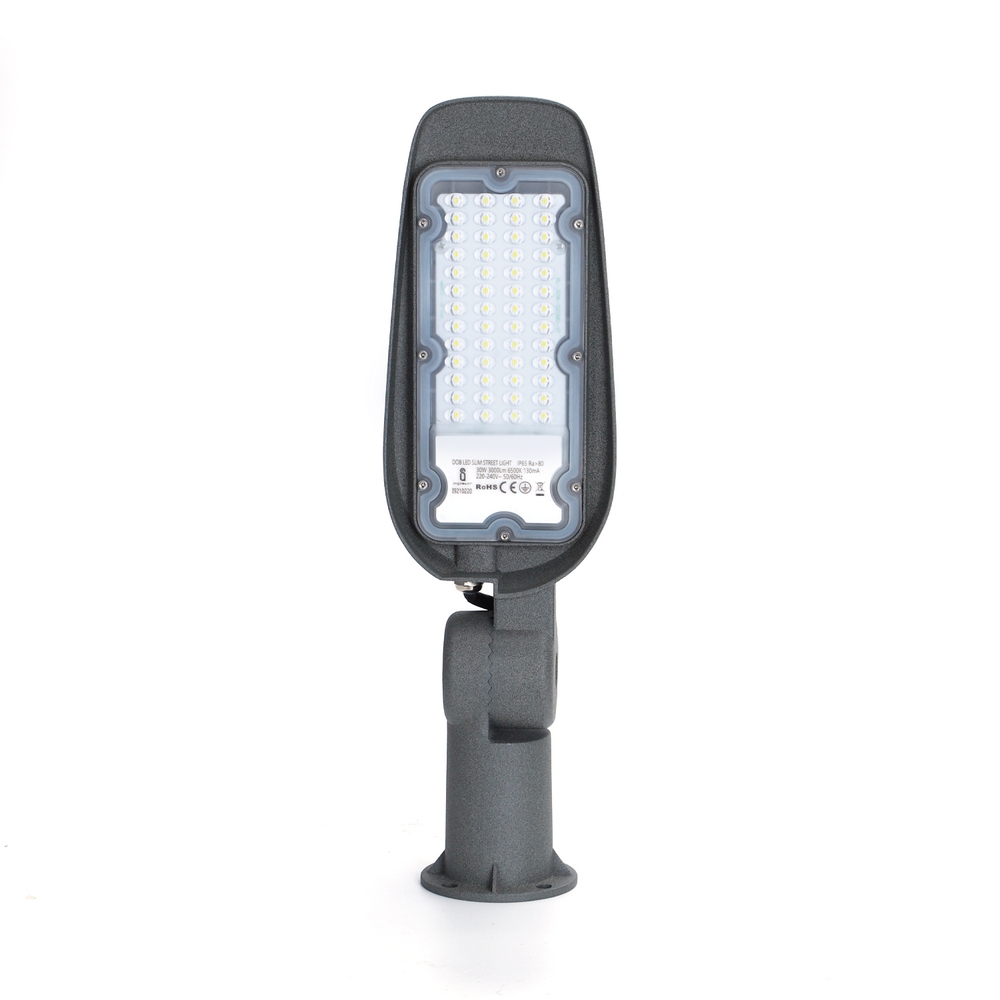Lampione stradale Led 30W Grigio IP65 Bianco freddo 6500K Aigostar - Foto 1