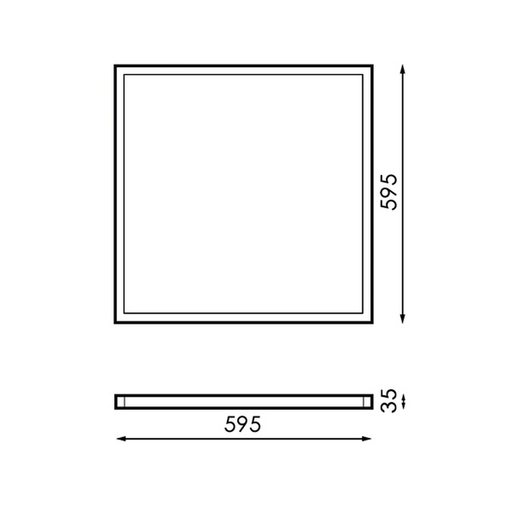 Pannello Led 42W 60x60cm Cornice bianca quadrata Bianco neutro 4500K confezione da 2pz M LEDME - Foto 2
