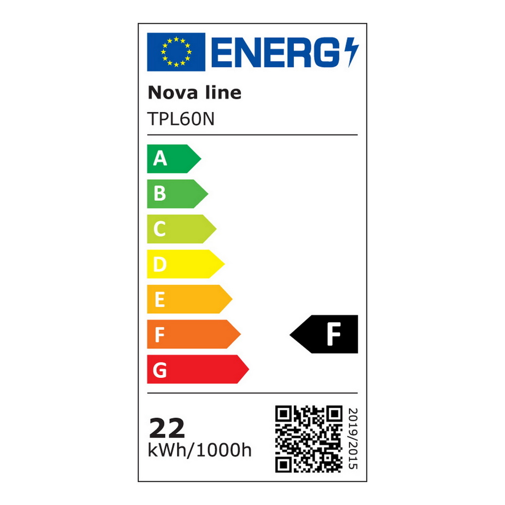 Plafoniera Led stagna 22W da 60cm IP65 Bianco neutro 4000K Novaline - Foto 1