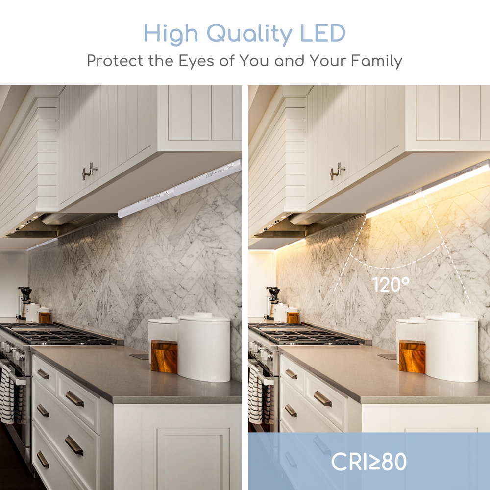 Reglette Led sottopensile 8W da 60cm Bianco caldo 3000K Aigostar - Foto 5
