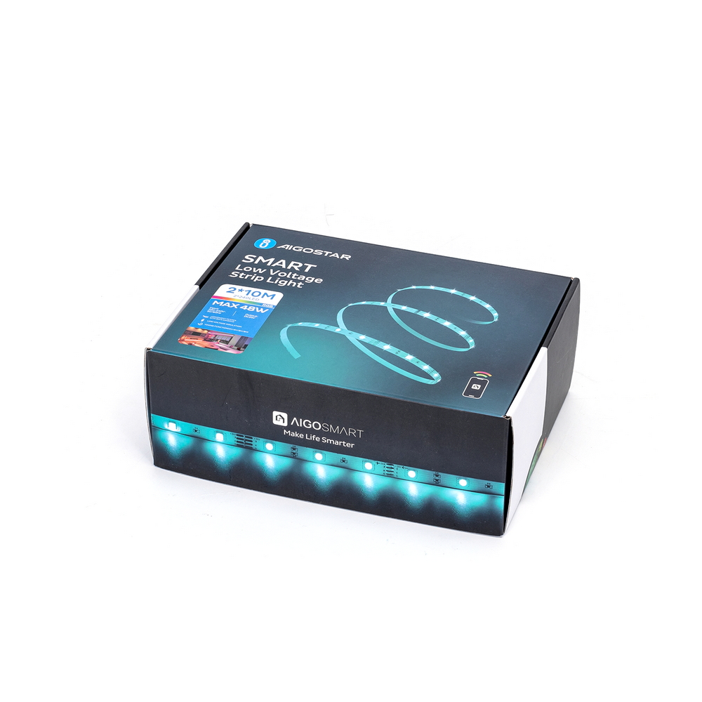 Striscia Led Smart 24V 48W 2×10 metri WiFi RGB luce regolabile e dimmerabile con telecomando Aigostar - Foto 6