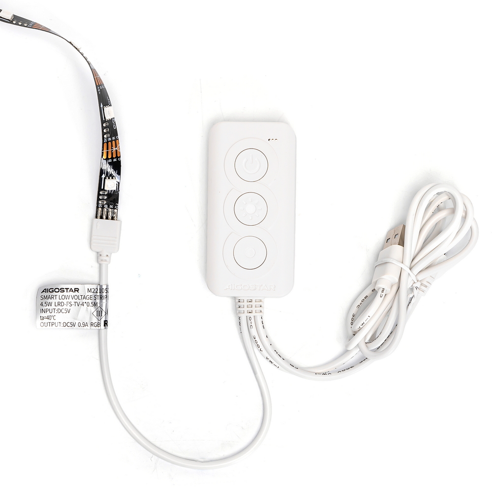 Striscia Led Smart 5V 36W 4×0,5 metri WiFi RGB luce regolabile e dimmerabile con telecomando Aigostar - Foto 3