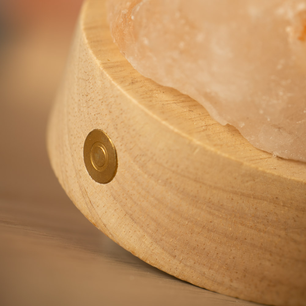 Lampada di Sale Himalayano a batteria Bianco naturale a forma di Cigno 600gr - Foto 3