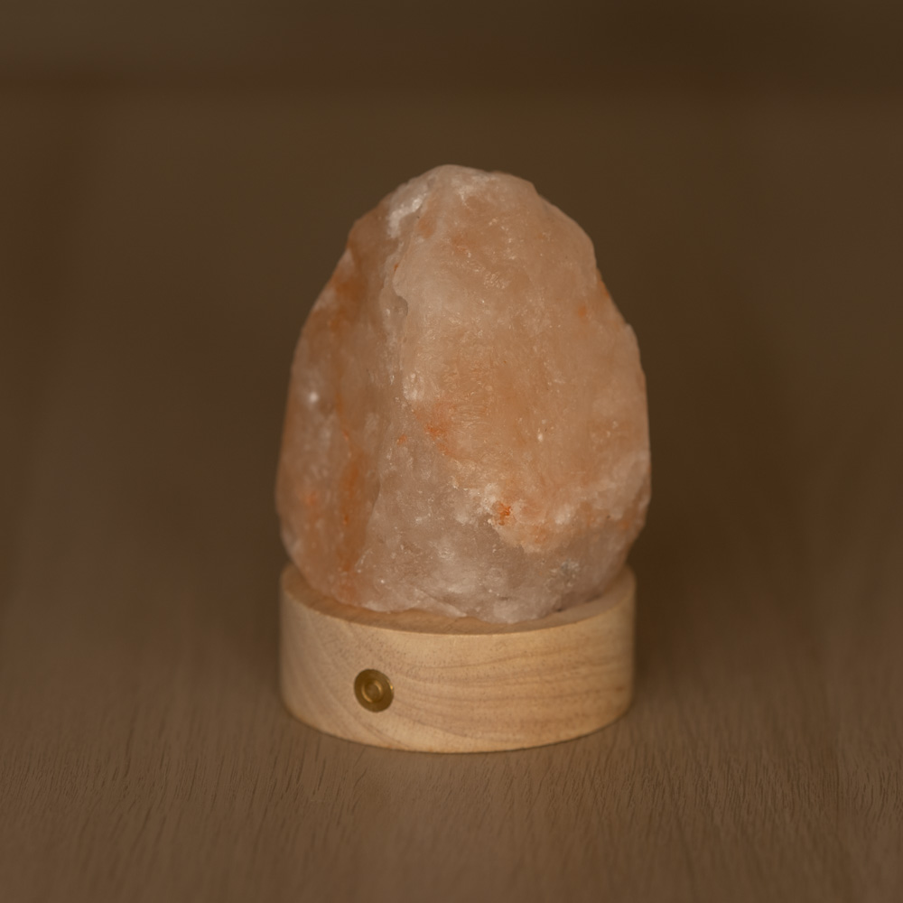 Lampada di Sale Himalayano a batteria Rosa naturale 600gr - Foto 1