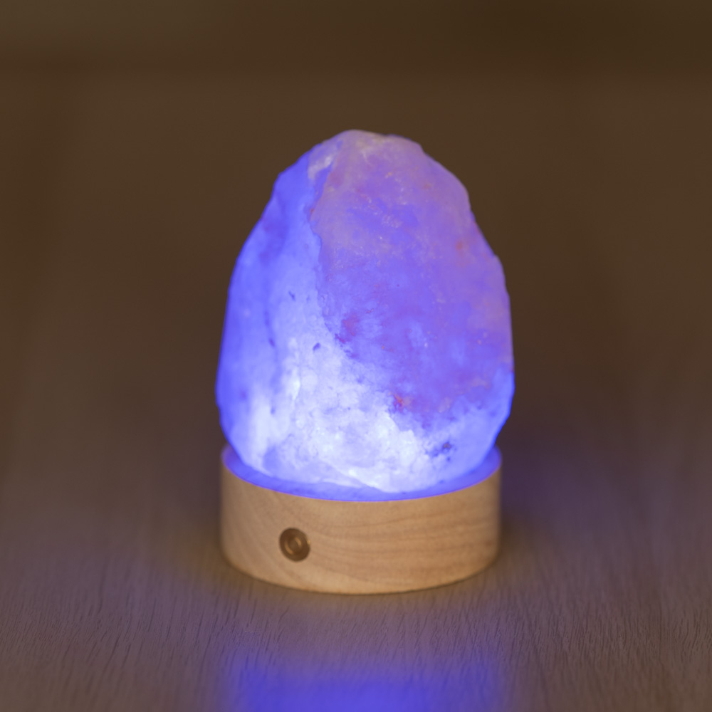 Lampada di Sale Himalayano a batteria Rosa naturale 600gr - Foto 2