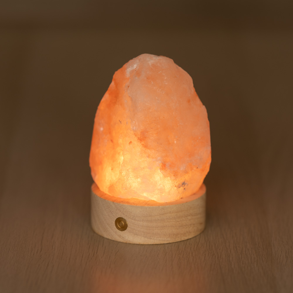 Foto principale Lampada di Sale Himalayano a batteria Rosa naturale 600gr