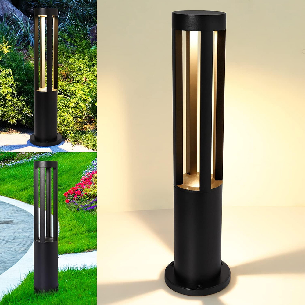 Lampioncino Led Mandir 15W Nero 60cm IP65 CCT temperatura colore regolabile Wisdom - Foto 3