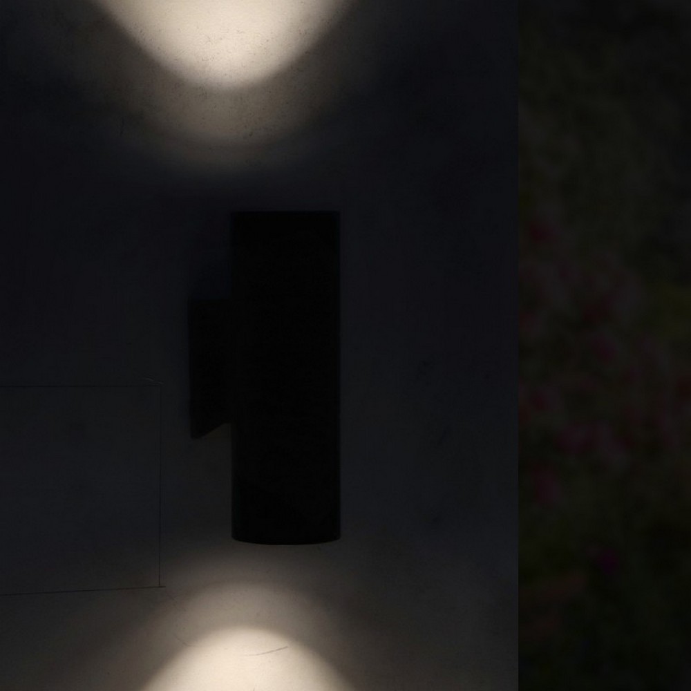 Applique da parete Tube Nero IP54 2 x GU10 M LEDME - Foto 3