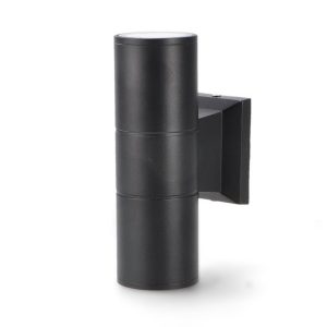 Foto principale Applique da parete Tube Nero IP54 2 x GU10 M LEDME