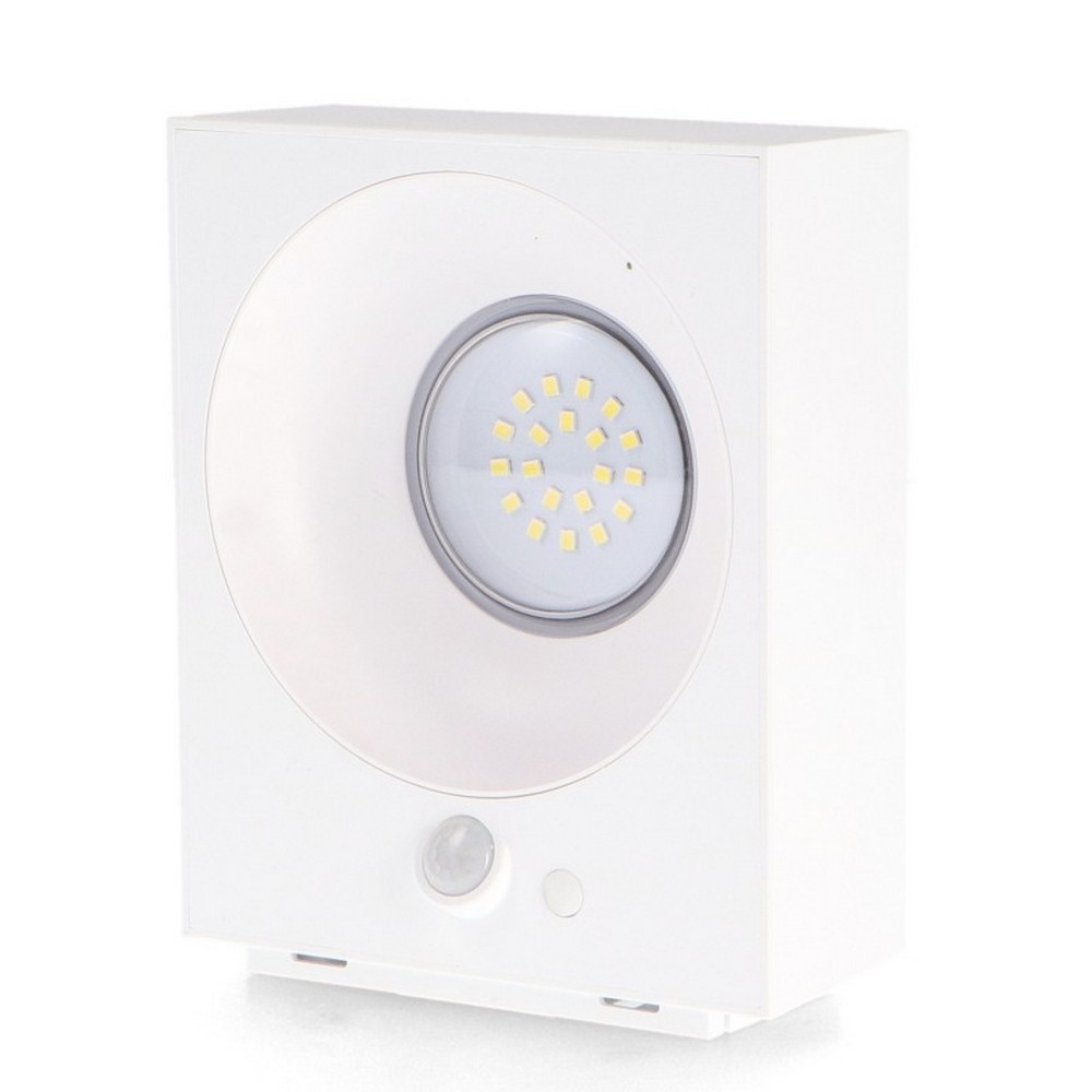 Applique Led da parete Bin 2W Bianco con pannello solare IP65 Bianco neutro 4000K con sensore crepuscolare e di movimento iSG Lighting - Foto 2