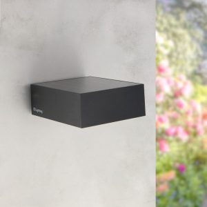 Foto principale Applique Led da parete Bin 2W Nero con pannello solare IP65 Bianco neutro 4000K con sensore crepuscolare e di movimento iSG Lighting