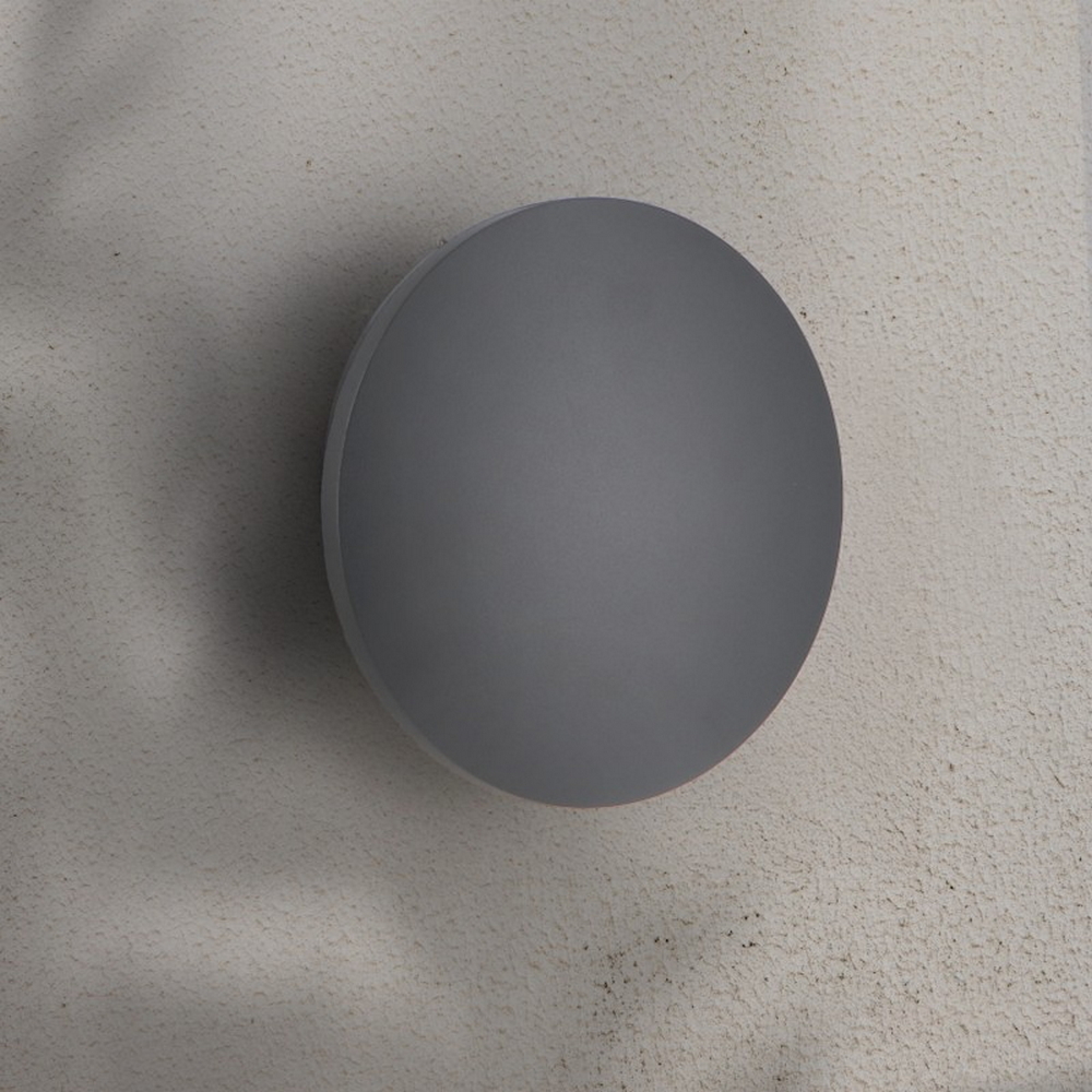 Applique Led da parete Forus 15W rotondo Grigio IP54 CCT temperatura colore regolabile iSG Lighting - Foto 2