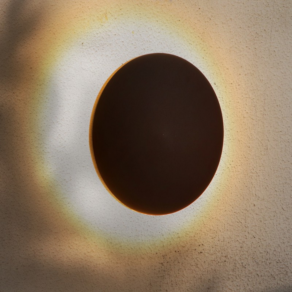 Applique Led da parete Forus 15W rotondo Marrone ruggine IP54 CCT temperatura colore regolabile iSG Lighting - Foto 3